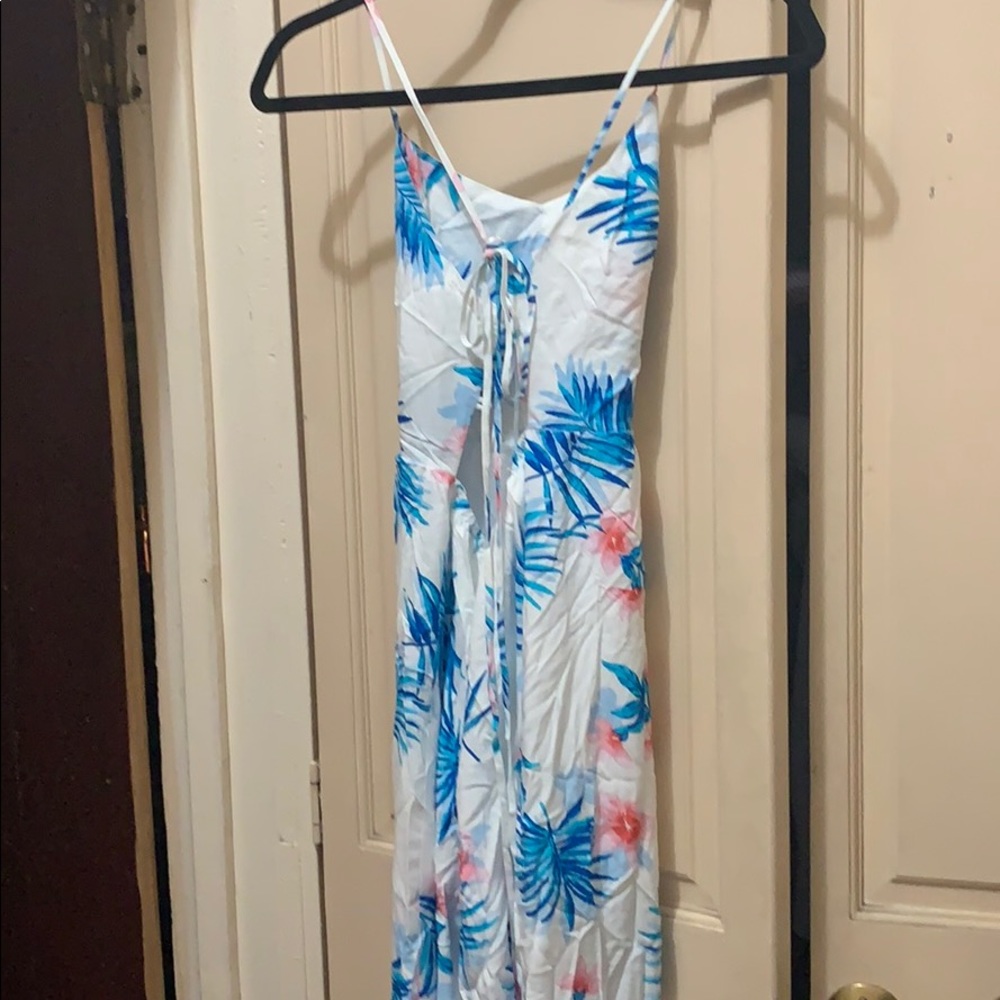 Tropical maxi dress size large